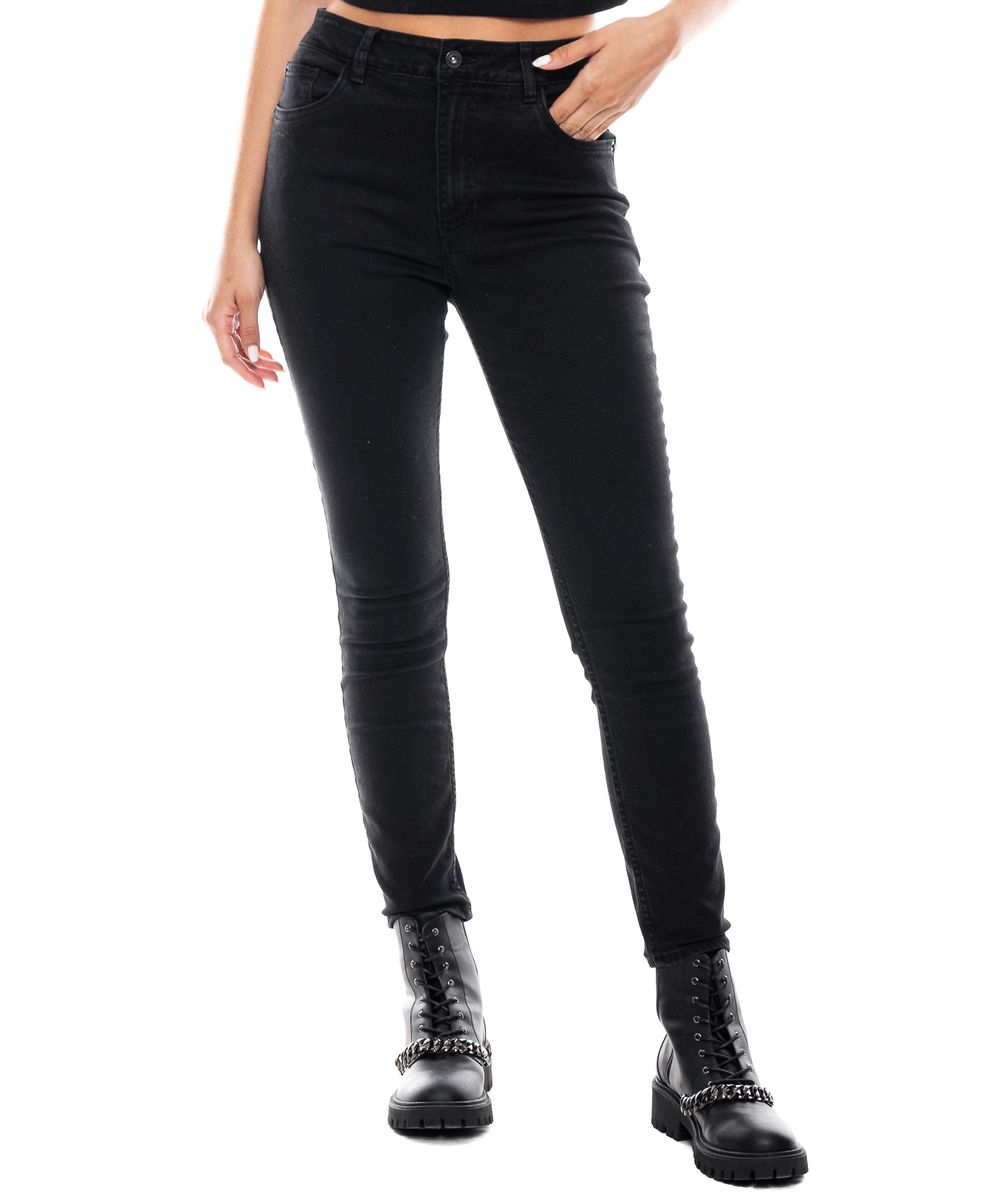 Black Denim High Waist Skinny Fit Jeans